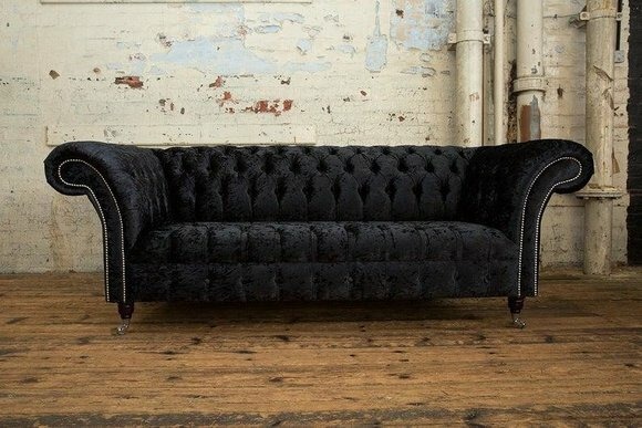 Design Luxus Stoffsofas Chesterfield Textil Sofa 3 Sitzer Sofa Polster Sofas