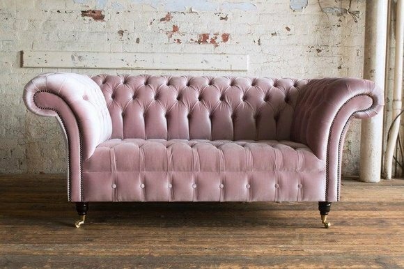 Sofa 2 Sitzer Polstersofas Klassische Sofa Chesterfield Couch der Premium