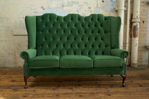 Design Chesterfield Stoff Couch Sofa Polster Sofas Neu 3 Sitzer Couchen