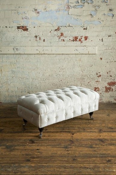 Chesterfield Fußhocker Ottomane Hocker Klassisch Relax Sessel Bank Neu
