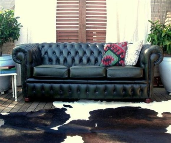 Chesterfield 3 Sitzer Polster Couch Leder Stoff Sofa Couchen Textil Antik Stil