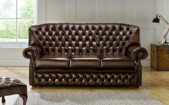 3 Sitzer Couch Polster Chesterfield Sofa Couchen Sitz Garnitur Neu Antik