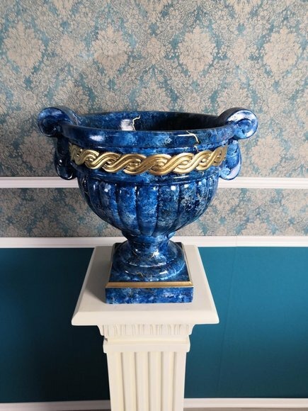 Design XXL Obst Schale Vase Ellipse Vasen Antik Schalen Deko Dekoration