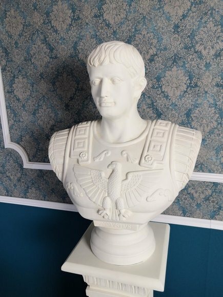 Design Büste Kaiser August Figur Statue Skulptur Skulpturen Figuren