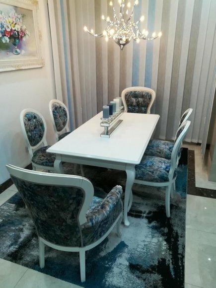 Esstisch designer Sitz Lehnstühle Stuhl Garnitur Tisch + 6 Stühle Set Esszimmer