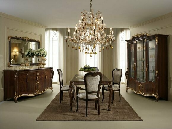 Esstisch Tisch Esszimmer Tische Holztisch Jugendstil Antik Stil Italy 200cm