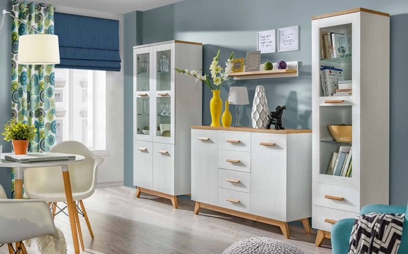 Hochwerte Designer Vitrine Schrank Vitrinen Regal Glas Wand Regale