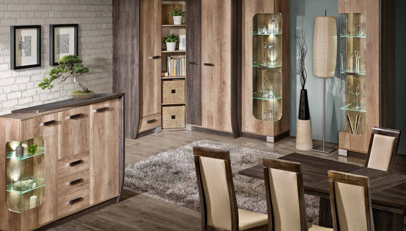 Hochschrank Glas Schrank Vitrinen Regal Wohnzimmer Möbel Regale design