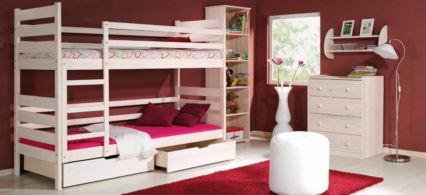 Doppelstock Bett Etagen Betten Hochbett Echtes Holz Kinder & Jugend