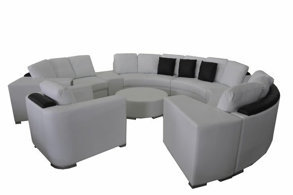 Runde Eck Sofa Couch XXL Big Rund Couchen Wohnlandschaft U Form
