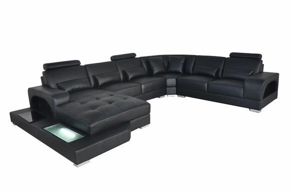 Design Leder Polster Sitz Ecke Zimmer Sofa Eck Sofas Landschaft Designer