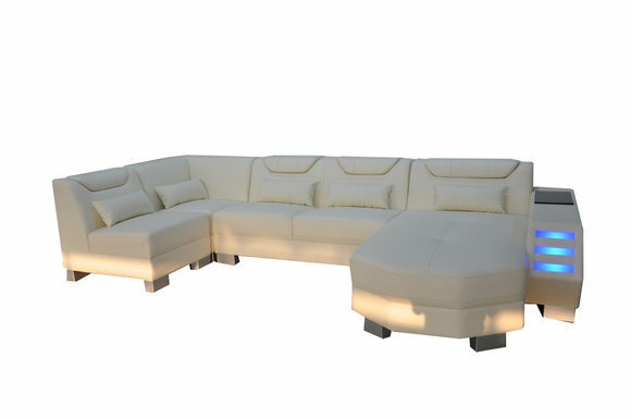 Designer Couch Eck Leder Polster Ecke Sofa Polster Landschaft Zimme