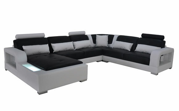 Leder Sofa Couch Wohnlandschaft Eck Garnitur Designer Modern Polster