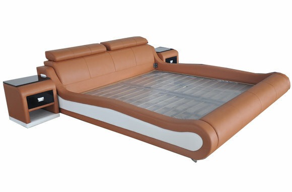 Design Luxus Bett Polster Ehe Hotel Moderne Betten Leder 140/160/180/200 LB8825