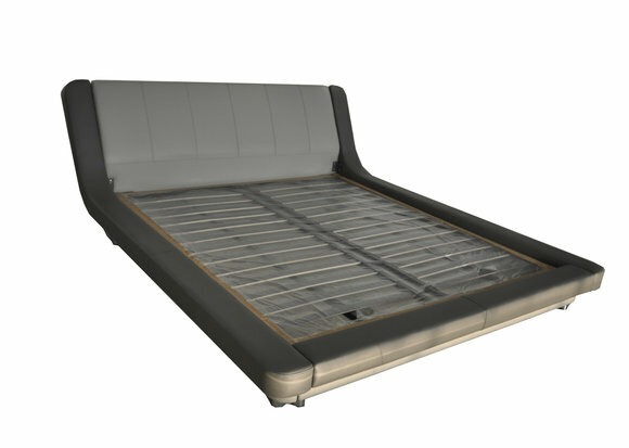Doppel Luxus Design Leder Bett Polster Betten Moderne Hotel Multifunktion LB8826