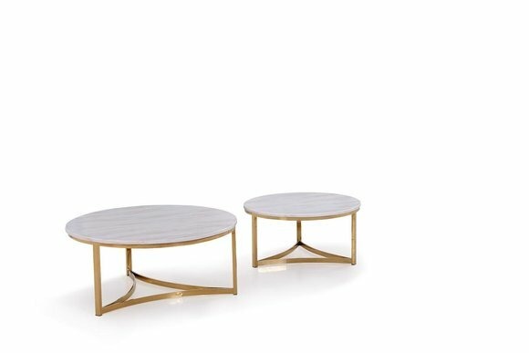 Marmor 2x Design Beistell Tische Couch Tisch Sofa Wohn Zimmer Klassiker