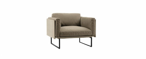 Sessel Metall Design Polster Lounge Club Stuhl Sitz Luxus Zimmer Warte