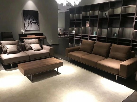 Luxus Edelstahl Leder Couch Polster Sitz 3+2 Set Garnitur Sofa Neu
