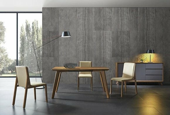 Ess Tisch + 3 Stühle Konferenz Tische Büro Holz Design Stuhl Set 140x80cm