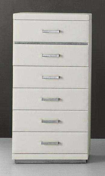 XXL Leder Sideboard Kommode 6 Schubladen Schränke Schrank Kommoden Hochschrank