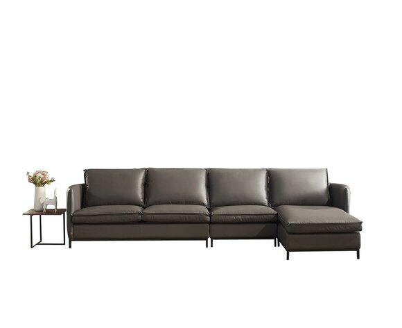 Garnitur Italien Sofa Leder Eck Couch Sitz Landschaft L Form Luxus Wohn