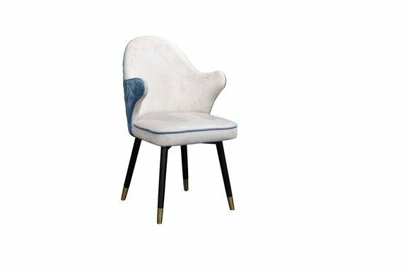 Stuhl 1x Ess Zimmer Polster Sessel Fernseh Lounge Club Textil Sitz Leder