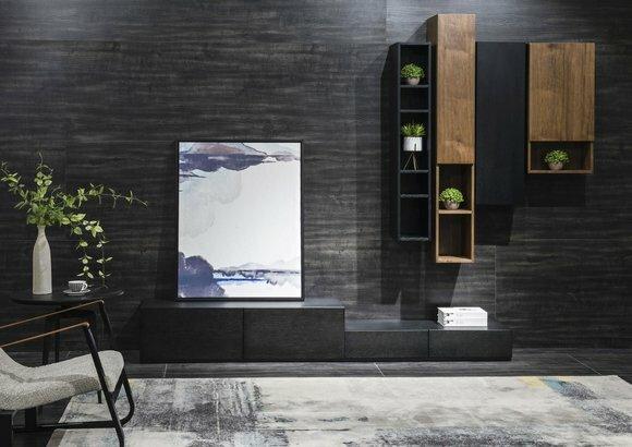 TV-Möbel Schrankwände Regal Wohn Wand Schränke Side Low Board Regale