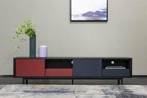 rtv design sideboard fernseh wand low board luxus kommode schrank neu
