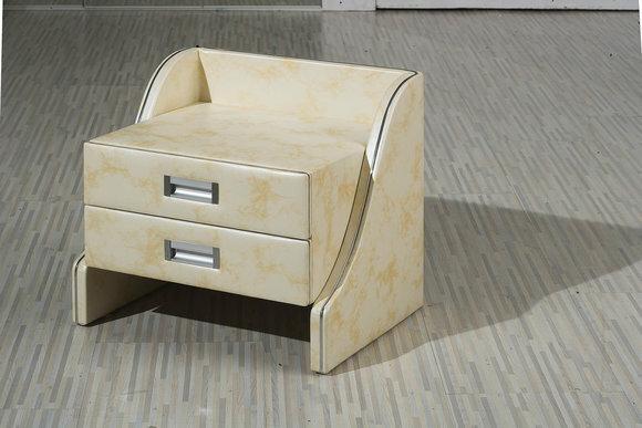 Nacht Tisch Konsole Luxus Klasse Nachttische Beistell Metall Leder Neu