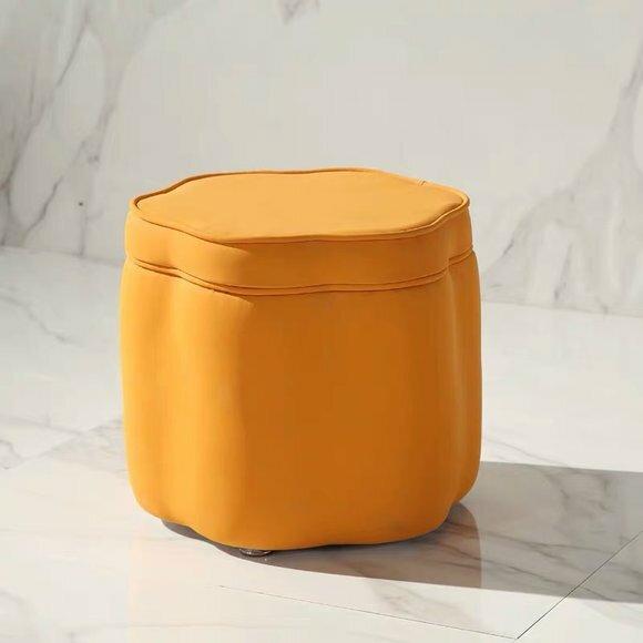 Hocker Chaiselounge Klassischer Leder Beistellhocker Metall Chesterfield