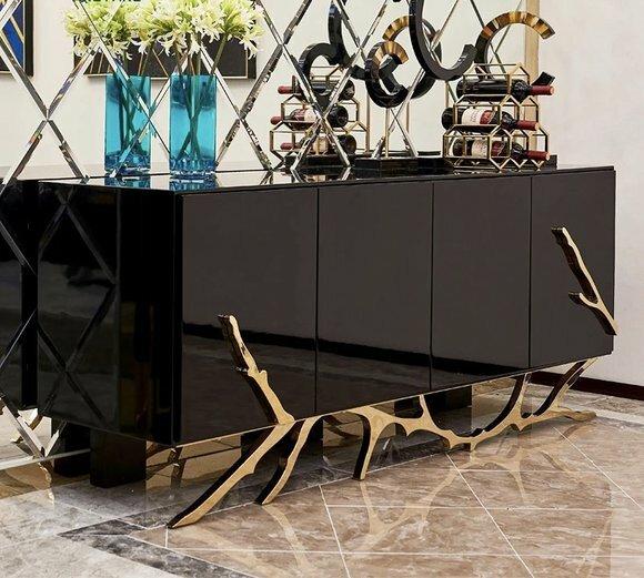 Designer Kommode Anrichte Side Low Board Schrank Wohn Zimmer Regal