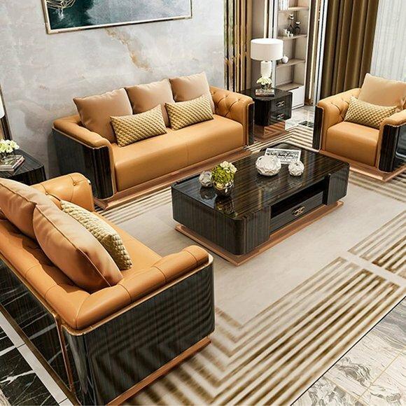 Klassische Designer Garnitur Sofa Couch Set Polster Sitz Set 3+2 Sofas