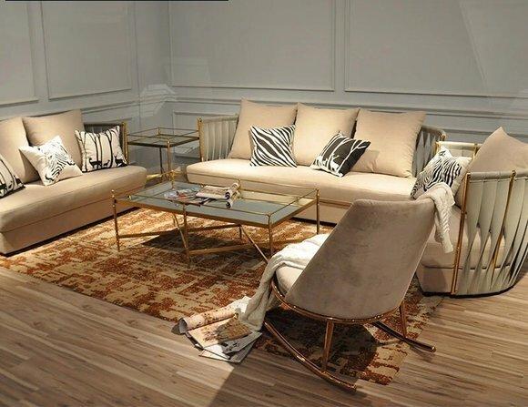 Sofa Couch Stoff Polster Sitz 3+1 Sitzer Garnitur Design Couchen Sofas