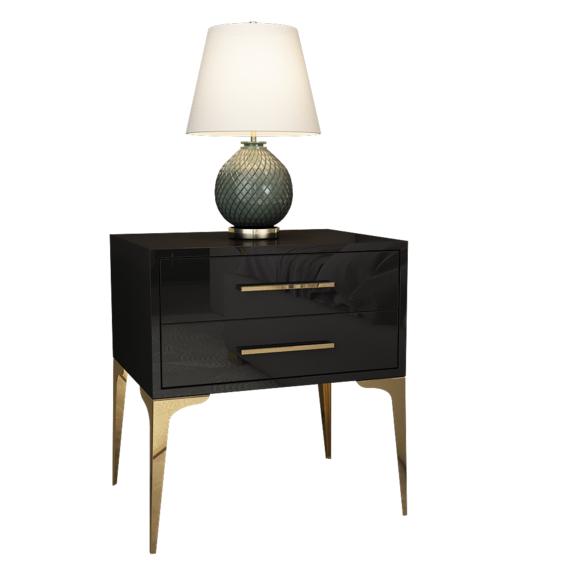 Design Nacht Tisch KonsoleTische Konsolen Schlaf Zimmer Beistell Metall Glanz