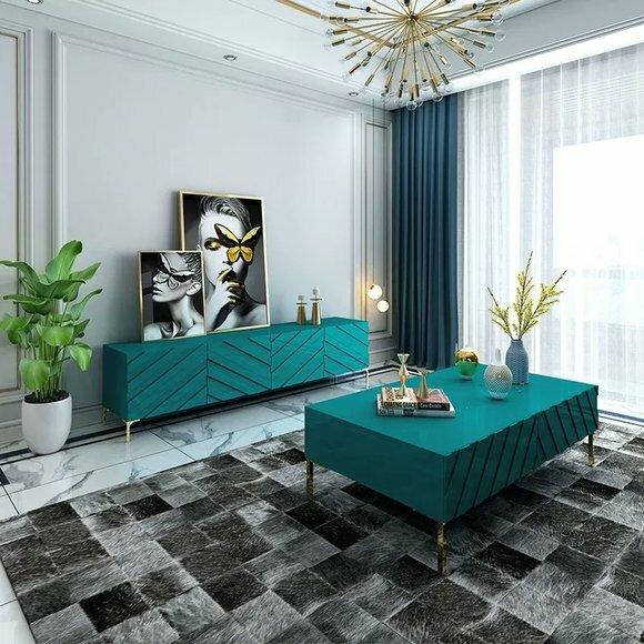 Designer Kommode Anrichte Low Side Schrank Wohn Zimmer Regal Metall Luxus Board