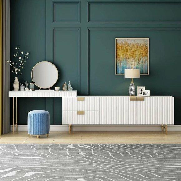 Schmink Tische Konsolen Tisch Spiegel + Kommode Side Board Schlaf Zimmer Holz
