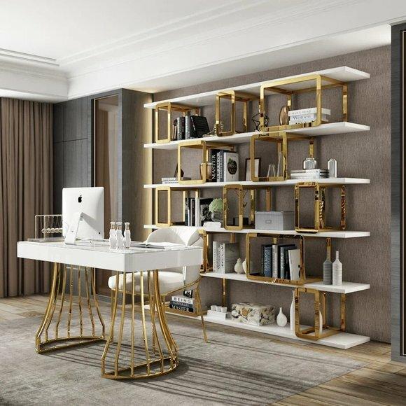 Designer Büro Arbeit Zimmer Set Regal Tisch Sessel Komplett Set Möbel 3tlg. Neu