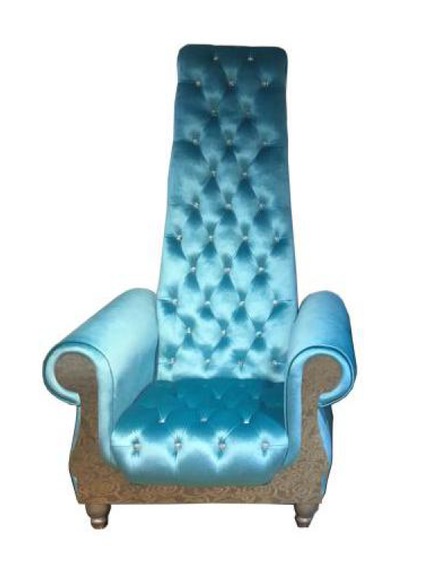 Thron Sessel Königlicher Polster Chesterfield Samt 1 Sitzer Antik Stil Stühle