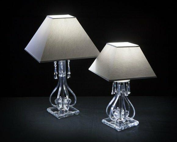 Tischleuchte Antik Stil Kronleuchte Tisch Lampe Kristall Leuchte Lampen