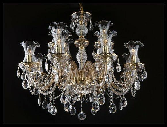 Klassischer Kronleuchter Decken Leuchte Lampe Bohemia Beleuchtung