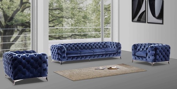 Sofa Chesterfield Couch Polster XXL Big Garnitur Textil 3+3 designer Couchen