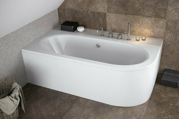 Badezimmer Unförmige Eck Badewannen Wannen Weiß Eckwanne abgerundete