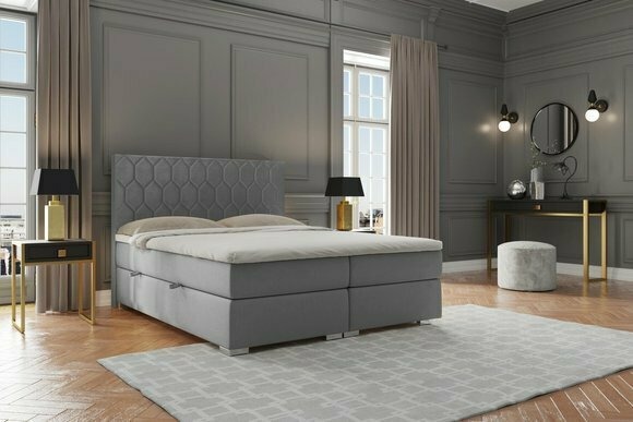 Boxspring Bett Hotel Doppel 180x200cm Luxus Betten Polster Funktion Kasten