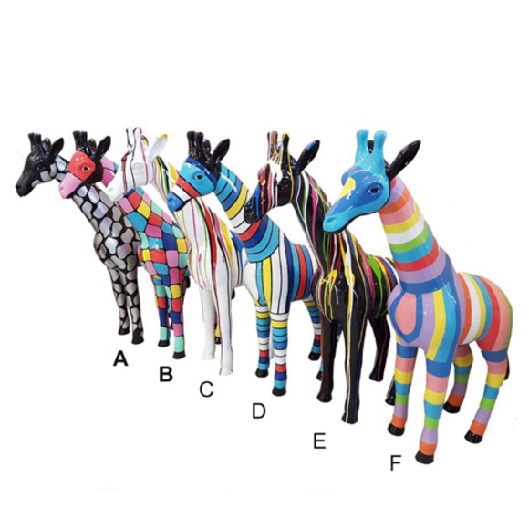 Abstrakte Figur Statue Giraffe Skulptur Deko Garten Design 115cm Statue
