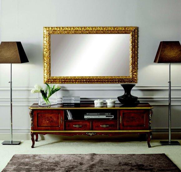 Luxus 2tlg Set Sideboard Lowboard rtv Spiegel Italienische Holz Möbel Holzmöbel