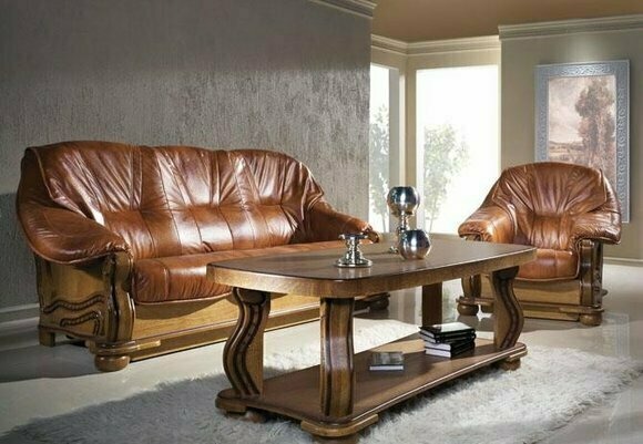 Sofagarnitur 3+1+1 Sitzer Klassischer Wohnlandschaft Sofas Couchen Polster