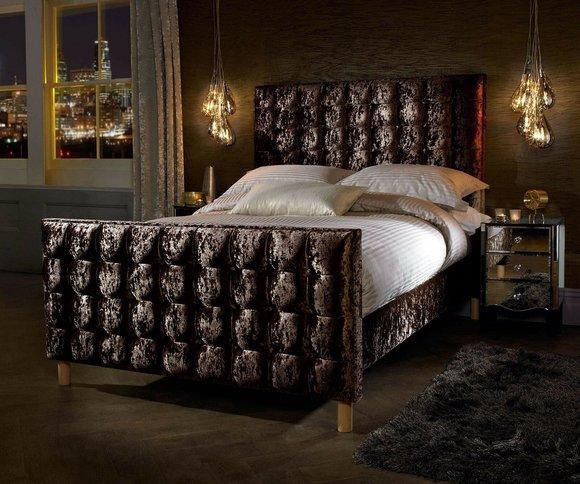 Chesterfield Bett Polsterbett Doppelbett Betten Big XXL Designer Luxus Bett