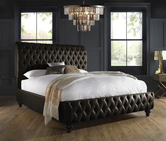 Chesterfield Bett Polsterbett Doppelbett Betten Big XXL Designer Luxus Bett