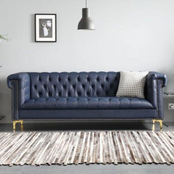 Chesterfield Leder Polster Design Sofa Luxus Couch Klassische Sofa