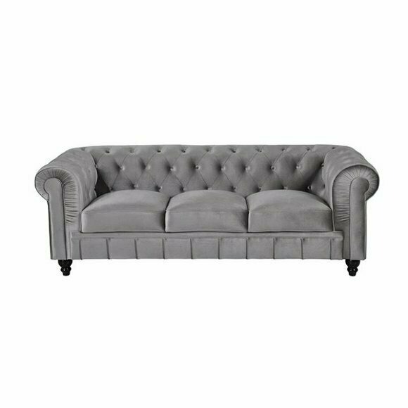Chesterfield Sofa Couch Polster Stoff Leder Couchen Polster Garnitur 3 Sitzers